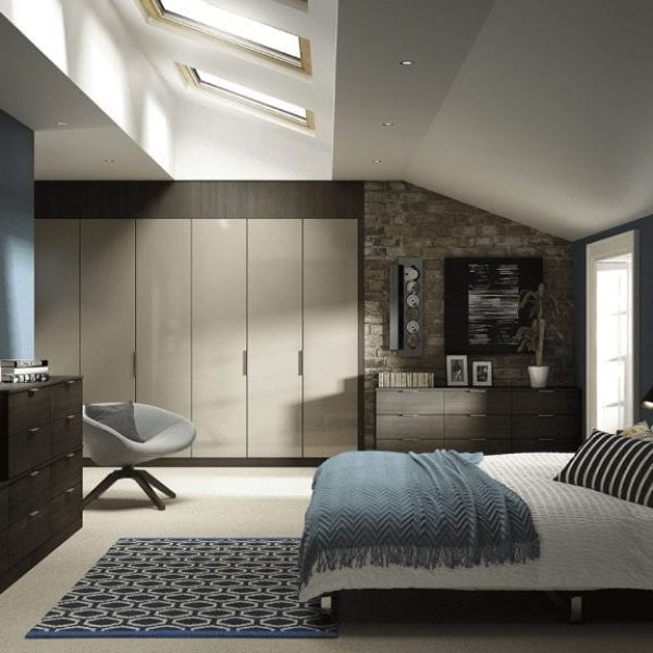 fitted bedroom furniture with sloped ceilings